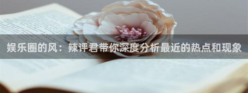 门徒娱乐彩票最新官网：娱乐圈的风：辣评君带你深度分析最近的热点和现象